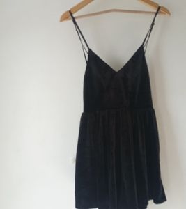 Seek the Label S Black Velvet Romper